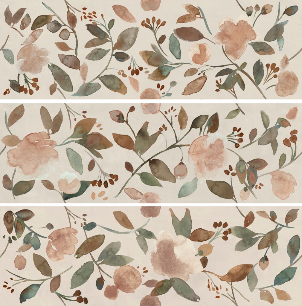 Ragno Now Avorio Decoro Waterflower 25x76