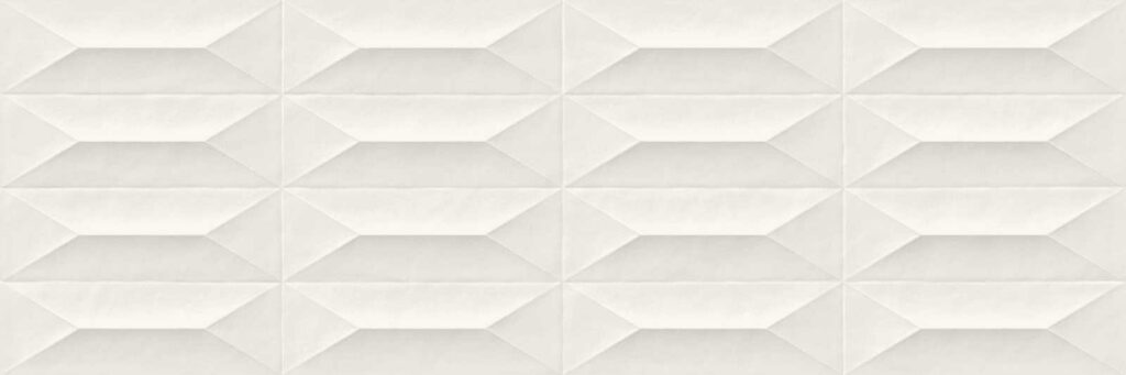 Ragno Tempera Bianco Struttura Trape 3D rett. 30x90