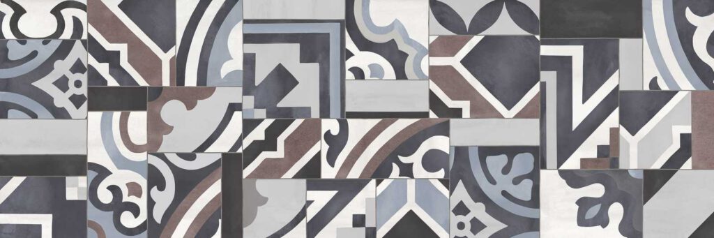 Ragno Tempera Decoro Time Blu rett. 30x90