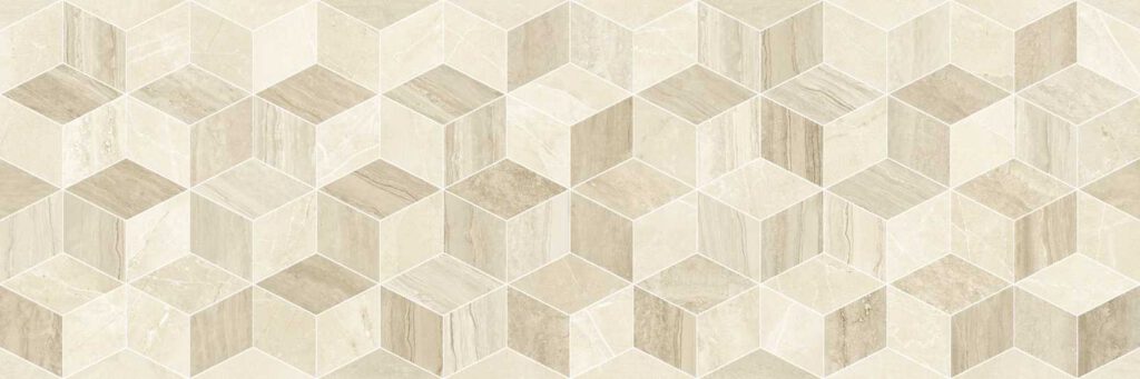 Ragno Imperiale Wall Decoro Tangram Travertino 3D rett. 30x90